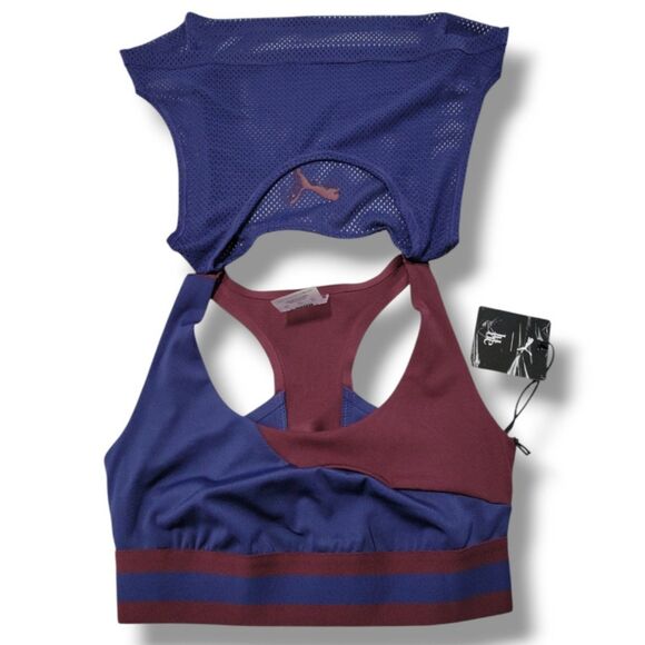 NWT New Puma Sports Bra Size XS Puma X June Ambrose Dora Bra Crop Top Jersey Top - Picture 4 of 6